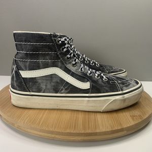 Vans SK8 Hi Tapered Denim Destroy Sneakers Men's 6.5 Womens 8 Skate Shoes 721356